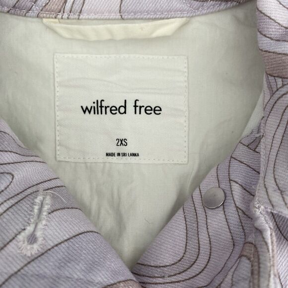 NWOT Aritzia Wilfred Free Gaze Jacket Denim Swirls‎ Size XS - Picture 8 of 14